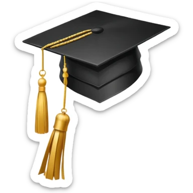 Graduation cap tossed in air sticker