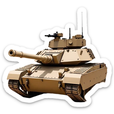 Bradley M2A3 (2019) – Cinematic-realistic Bradley M2A3, its dark sand-colored armor charging forward through a ruined urban landscape. The 25mm Bushmaster cannon fires bursts of tracer rounds as infantry dismount from the rear ramp, moving quickly under cover while the vehicle provides suppressive fire against an unseen enemy. sticker