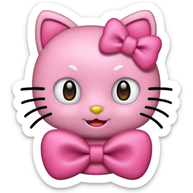 Un emoji de hellou kitty tierna sticker