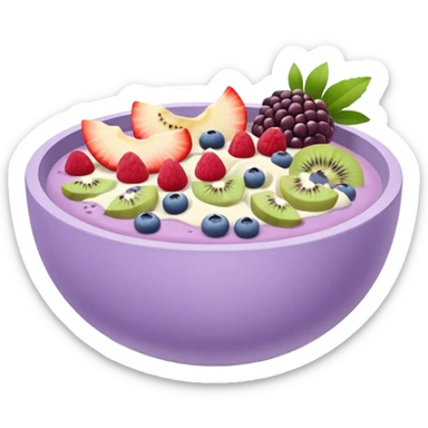 pastel purple and white smoothie bowl sticker
