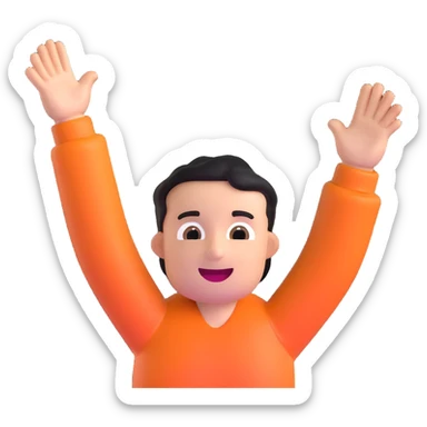 IShowSpeed excited expression, hands up sticker