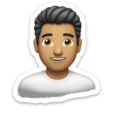 Hispanic guy with hair combed to the side sticker
