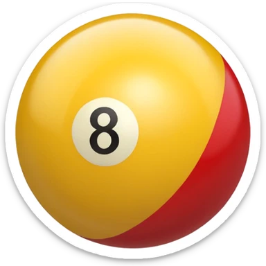 2 numbered billiard ball  sticker