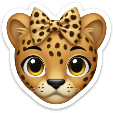 Cheetah bow sticker