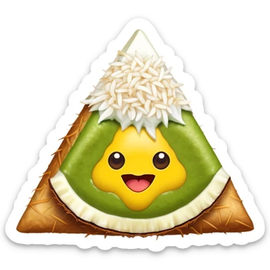 Nasi lemak triangle creature  sticker
