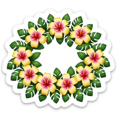 Hawaiian lei sticker