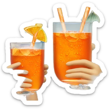 Three beautiful blond mermaids drinking aperol  sticker