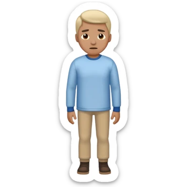 man with a full body and shirt in the cold sticker