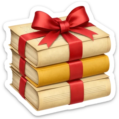 Stack of aged letters, tied with a red ribbon sticker