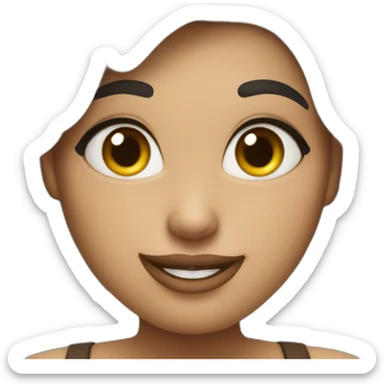 a curvy girl winking sticker