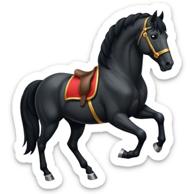 Black Spaniard horse  sticker