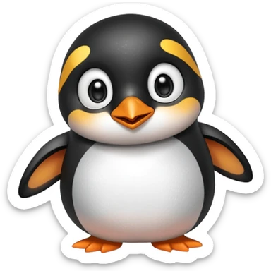 cute penguin make bunch of expressions or emojis, make sure to make him have a sparkle in his eyes sticker