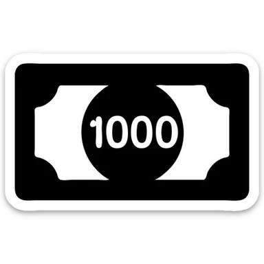 Philippines 1,000 peso bill sticker