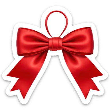 Red bows sticker