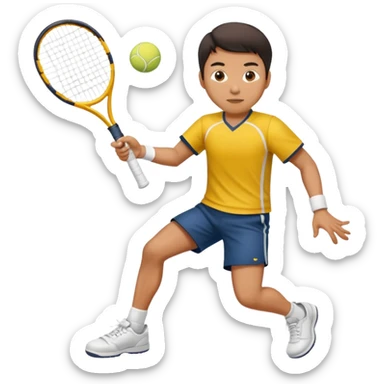 An Asian guy that plays tennis from USC sticker