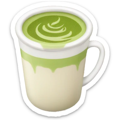 Matcha latte sticker