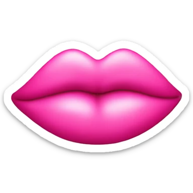 Pink kiss print sticker