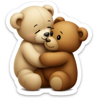 teddy bear kissing another teddy bear sticker