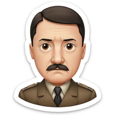 adolf hitler tiny moustache sticker