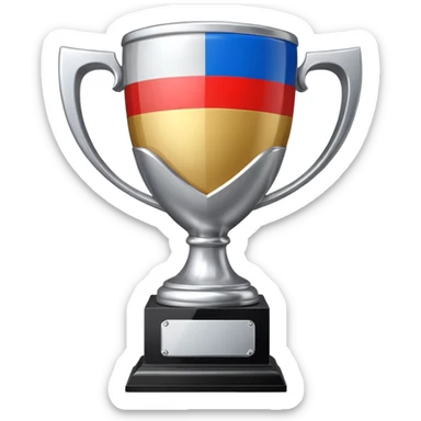 russia sport silver sticker