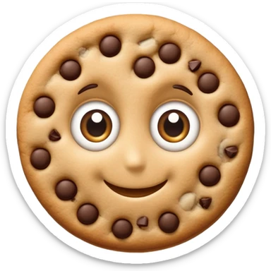 curious cookie with big eyes sticker