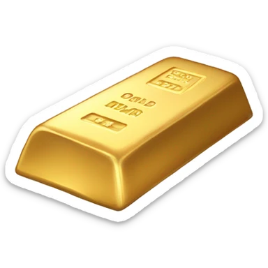 Cartoony Gold Bar only one gold bar NO TEXT Imitate iphone sticker