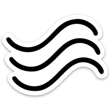 elemental symbol water stylized flowing curves sticker