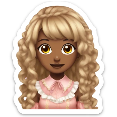 brown skin hime gyaru girl  sticker