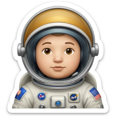 astronaut fat man sticker