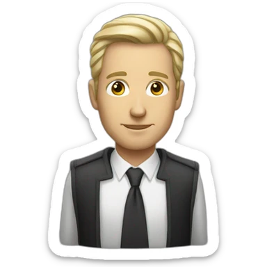 Male diplomat sticker