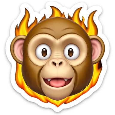 Monkey face steaks sticker