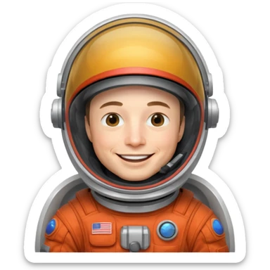 Elon Musk in the space Happy sticker