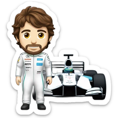 Fernando alonso f1 suit and aston martin f1 car sticker