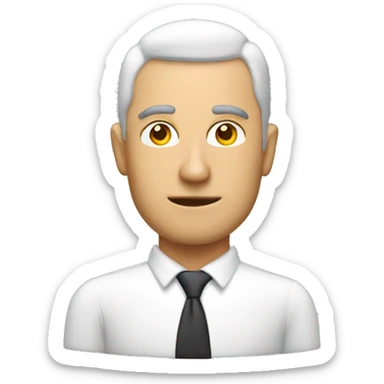 a man but the head is a pc monitor sticker