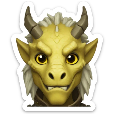 Yellow dragonborn sticker