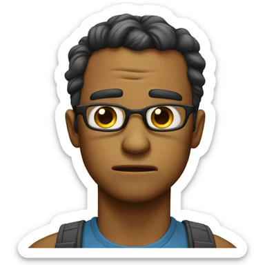 nerd crying because he keeps getting told bad stuff sticker