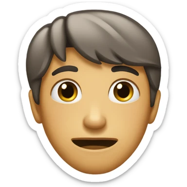 A face when you are told something awkward but you still want to be nice sticker