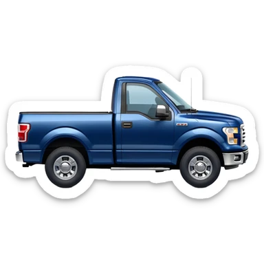 Very dark blue Ford F150 truck  sticker