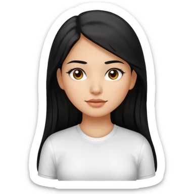 Latina girl with shiny, oily skin sticker