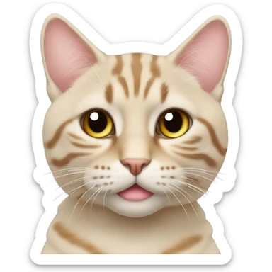 Розовый милый кот sticker