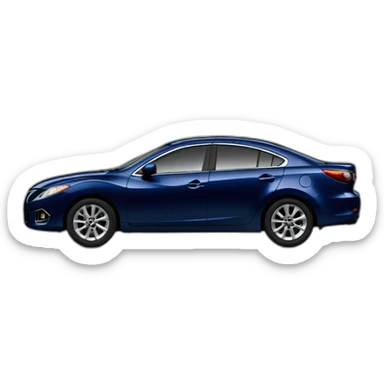 2009 Mazda 6 (Dark Blue) (Side Profile, iOS) sticker