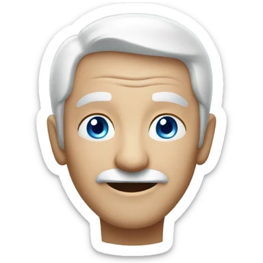 Old smiling man with blue eyes sticker