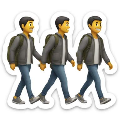 Walking from left to right  sticker