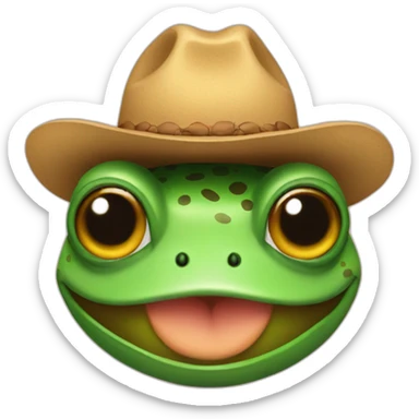 frog cowboy lgbt sticker