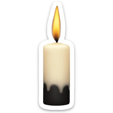 Black candle sticker