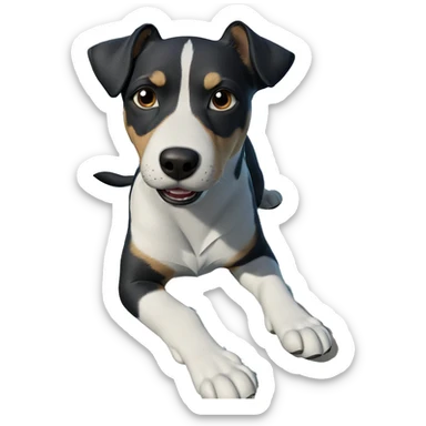 realistic dog in shadow sticker