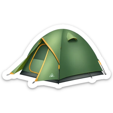 green camping tent sticker