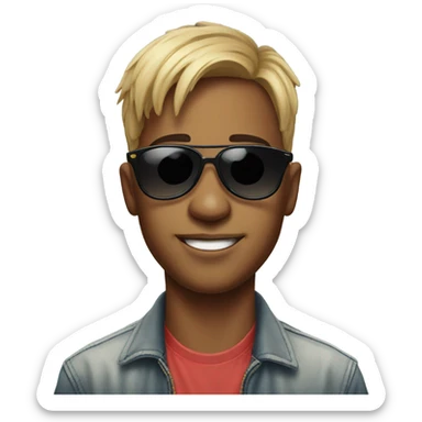 cool boy in sunglasses portrait sticker