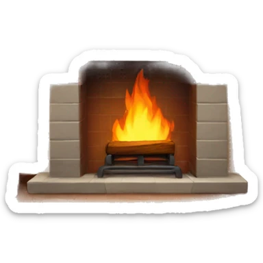 Warm fireplace on a cold day sticker