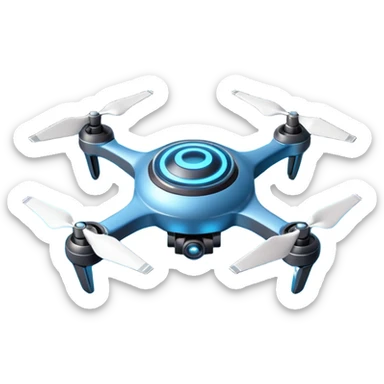 advanced space survey drone object icon, sleek sci-fi drone with holographic scanner, neon blue energy ring, futuristic tech details, 3D cartoon, mobile game icon style, centered, clean background, no text, no watermark
 
 sticker